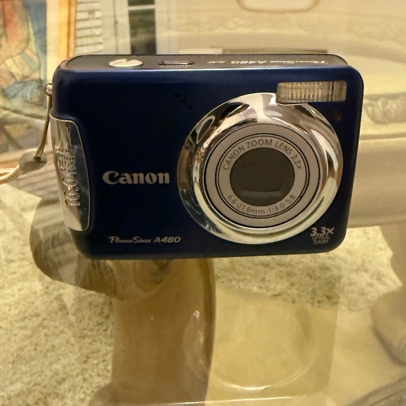 Canon PowerShot A480 10.0MP Digital Camera Blue Tested & Working - Picture 4 of 10